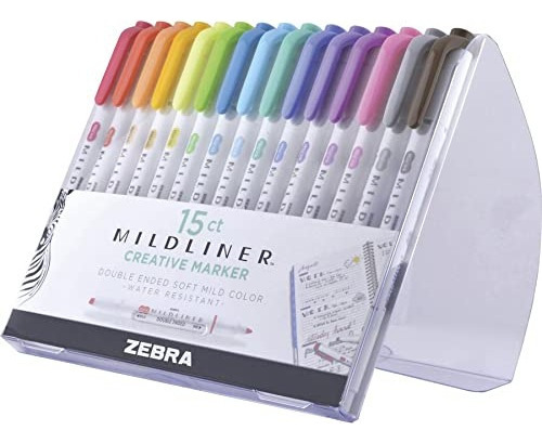 Resaltador De Doble Punta Zebra Pen Mildliner, Ancho