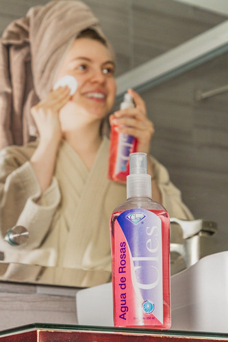 Agua De Rosas 250ml Tónico Facial, Cles, 2 Piezas