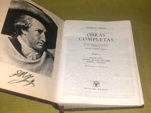 Obras Completas / Tomo I - Johann W. Goethe - Aguilar