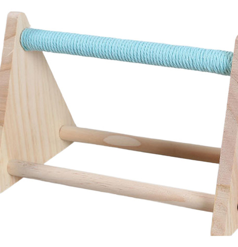 Soporte De Madera Para Loros, Juguete De Entrenamiento Azul