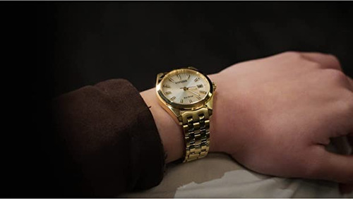 Citizen Peyten Ecodrive Gold Dial Bm7532-54p ...... Dcmstore Color de la correa Oro Color del bisel Oro Color del fondo Champange