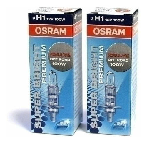 Bombillos Osram H1 12v 100w X2 Super Bright Premium