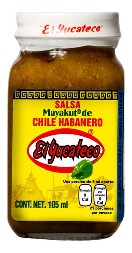 Salsa Mayakaut Picante De Chile Habanero El Yucateco 105 Ml.