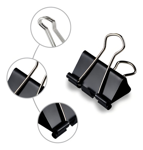 330 Clips Medianos Para Carpeta De 1.25 Pulgadas, Clips De P