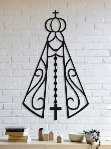 Imagem 2 de 2 de Quadro Decorativo Parede Religião Nossa Senhora Apa/ 01 60cm