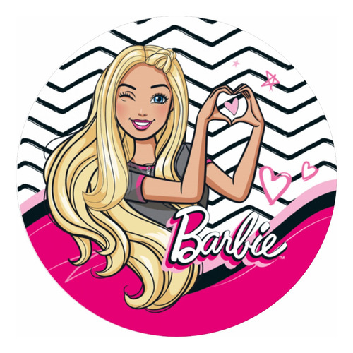Papel De Arroz Para Bolo De Aniversário Barbie - Mod 20