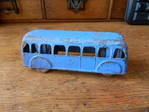 Antiguo Juguete Bus 1940 Londoytoys Made In Canada 10cm