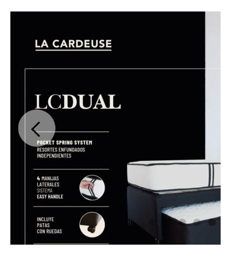 Divane Dual Lacardeus. Cama Con Carrito Negro Dual (Usado)