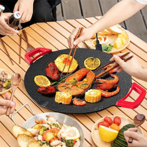 Sartén Antiadherente Barbacoa Plancha Electrica C Asas 30cm
