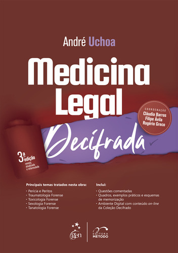 Coleção Decifrado - Medicina Legal Decifrada, De André Luís Alves Uchôa. Editora Método, Capa Mole Em Português