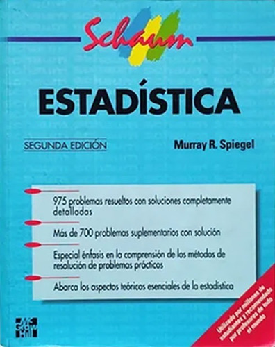 Libro Estadística Serie Schaum Murray R. Spiegel 