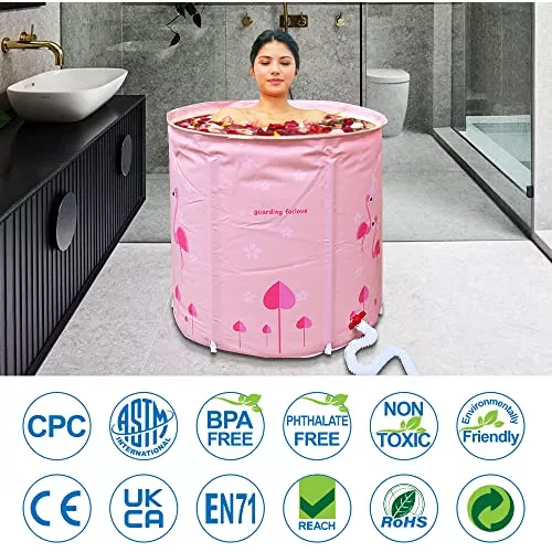 Bañera Portátil Plegable Adultos De 30 Pulgadas, Bañ