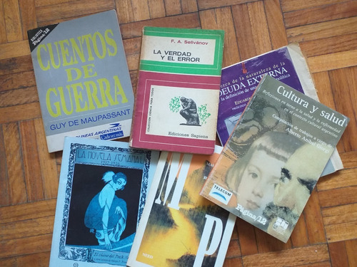 Lote 6 Novelas Cuentos De Guerra, Verdad Y Error, Cultura Y 