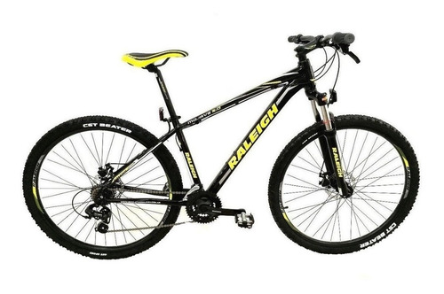 Imagen 1 de 1 de Mountain bike Raleigh Mojave 2.0 2021 R29 17" 21v frenos de disco mecánico cambios Shimano color negro/amarillo