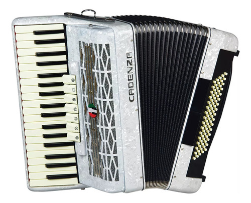 Acordeon Cadenza Cd80/37 Wh 80 Baixos Branco