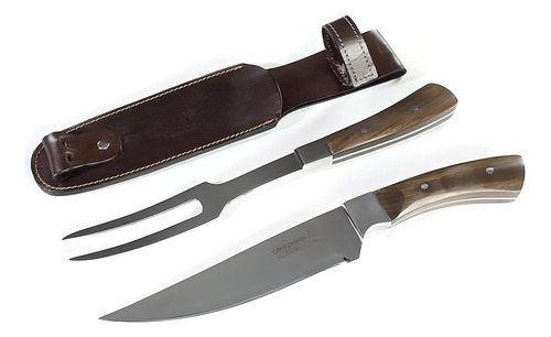 Gw Store - 7'' Pro Argentine Bbq Knife Set - Guayubira Wood 