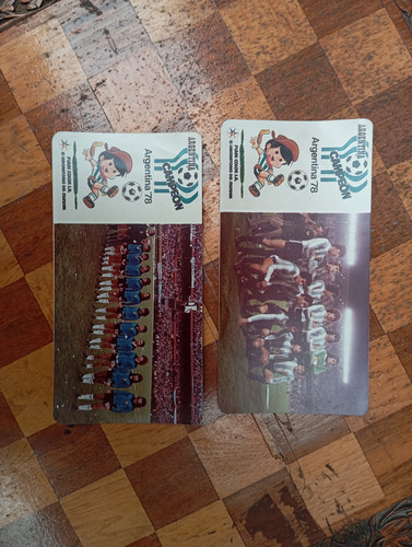 2 Postales Flash Color Mundial Argentina 78 Ref. 487 (Usado)