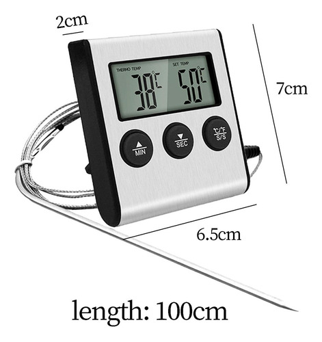 Termómetro Digital Para Carnes Celsius/fahrenheit
