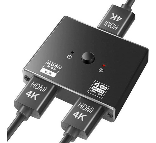 Combyeo Switch Hdmi Splitter Hdmi Switch Splitter Hdmi 4k 3d 2 En 1 Bidireccional Calidad De Imagen 4k 60hz Conmutador Negro