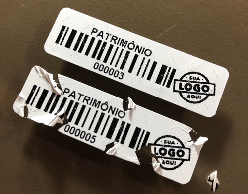 Lacre Destrutível Numerado 50x14mm Personalizado 1000 U