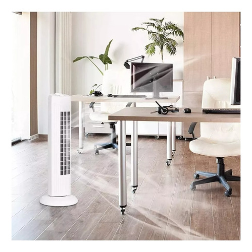 Ventilador De Torre Oscilante Portátil Para El Hogar Blanco Cantidad De Aspas 1 Diámetro 24 Frecuencia 50 Material De Las Aspas Pvc