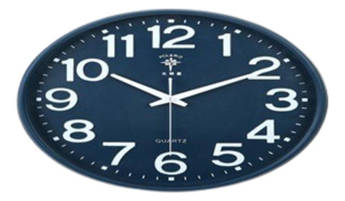 Relógio De Parede Azul -arábico-38cm - Funcional E Elegante