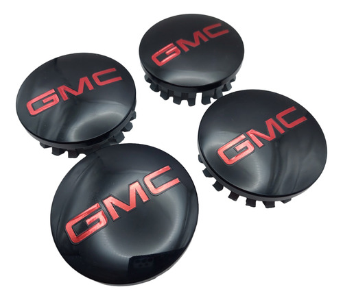 Juego De Centros De Rin Gmc Yukon Denali 8.3 Cm Negro Brilla