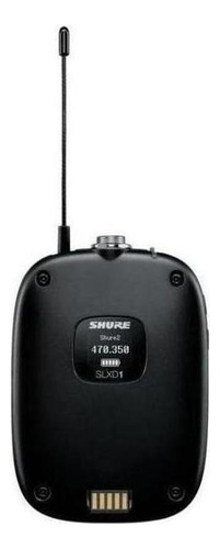 Transmisor De Bolsillo Shure Slxd1 Bodypack Para Micrófono Color Negro