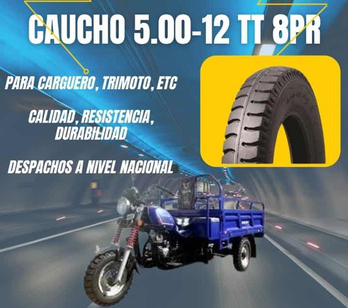 Cauchos Para Motos De Carga Medida 5.00-12 Tt 8pp