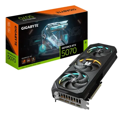 Placa De Vídeo Gigabyte Geforce Rtx 5070 Gaming Oc 12g