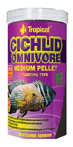 Alimento P/cichlid Omnivore Medium Pellet 360g Tropical