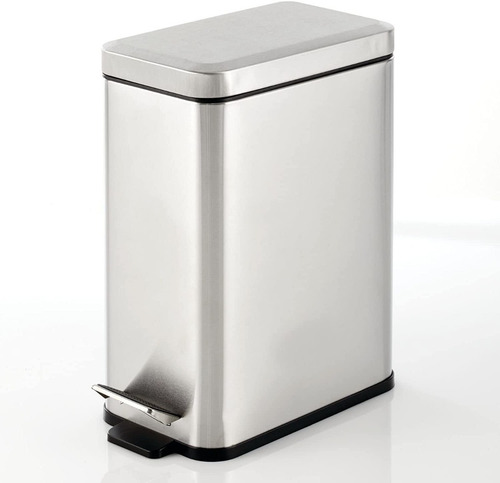 Imagen 2 de 5 de Cesto Tacho Basura 5 Lts Rectangular Acero Inoxidable - Lima