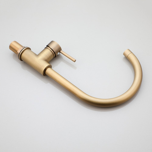 Grifería De Diseño Moderno Bronce Antiguo Cocina Baño Acabado Cepillado Monocomando Valemma
