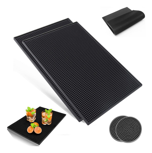 Tapete Bar Grande 45*30cm Barra Escurridor Cocina, Kit 4pcs