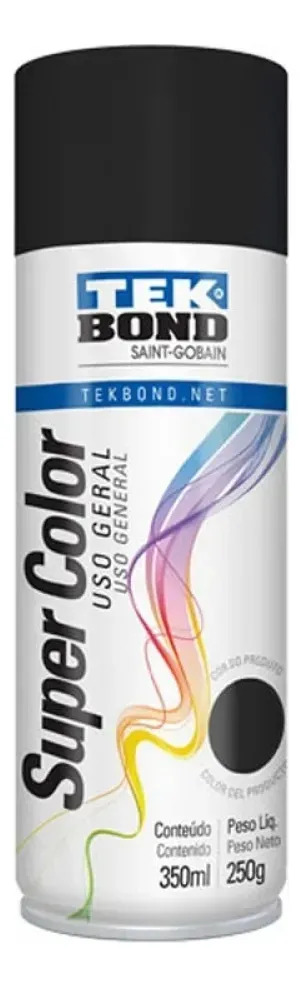 Tinta Uso Geral Tekbond - Diversas Cores E Quantidade 350 Ml Preto Fosco 1 Peça