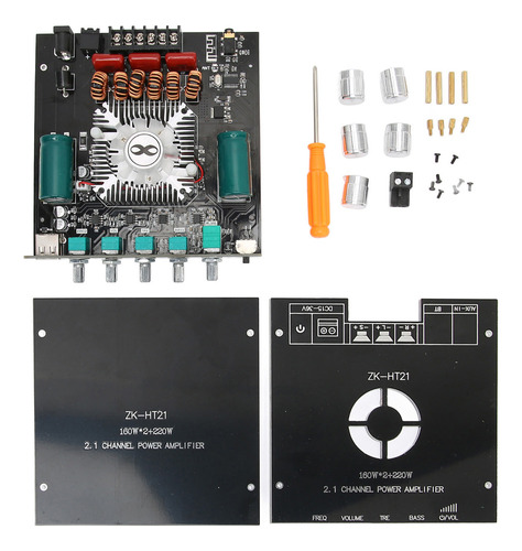 Placa Amplificadora De Potencia Bt Estéreo De 2.1 Canales In