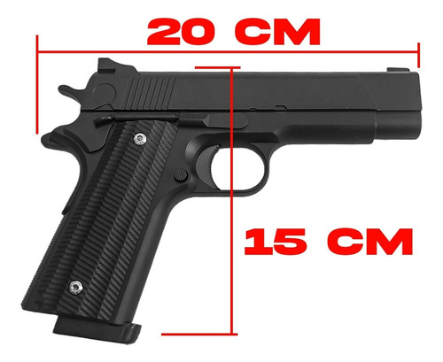Pistola Airsoft 1911ge Black 6 Mm Replica Metalica Vigor