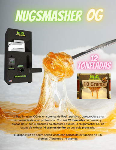 Prensa Rosin Nugsmasher 12 Toneladas