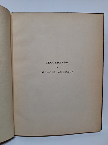 Antiguo Libro Recordando A Ignacio Zuloaga 1943 Le84