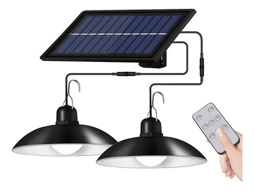 X2 Lámpara Led Solar, Plafón Colgante + Control 120w /ryc