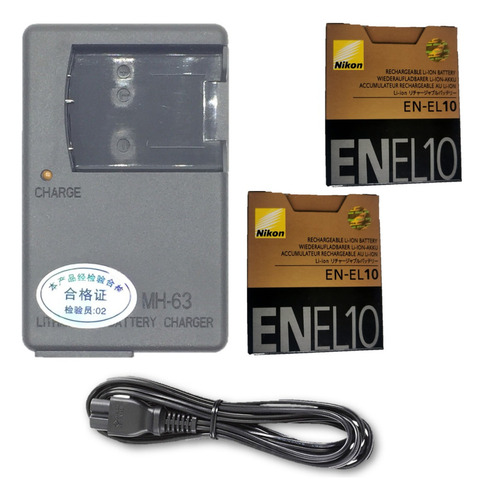Cargador + 2 Bat Mod. 13012na Para Casio Exilim Ex-n10