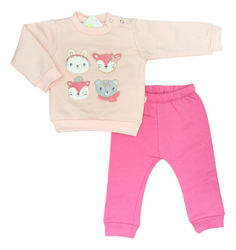 Conjunto Bebe Frisado Buzo Y Pantalon Con Puño Yaby