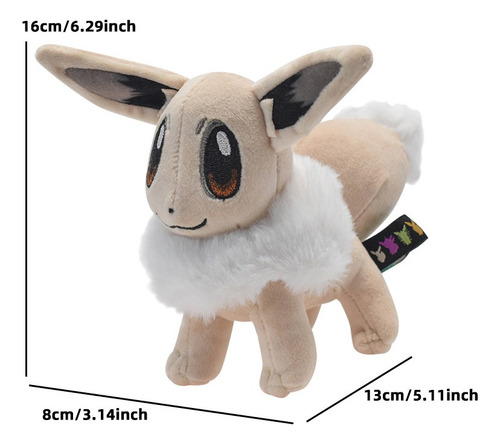 S Brinquedo De Pelúcia Eevee Brilhante, Desenho Animado,