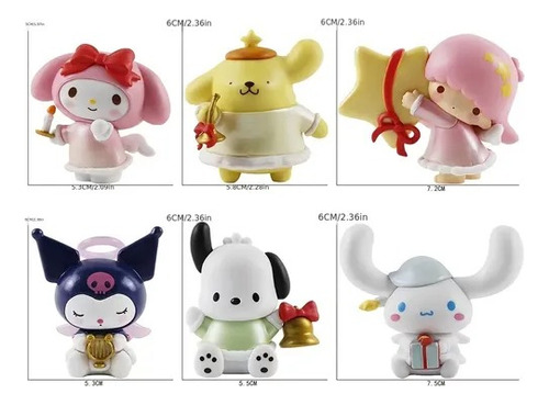 Kuromi Y Sus Amigos Set De 6 Figuras Colección
