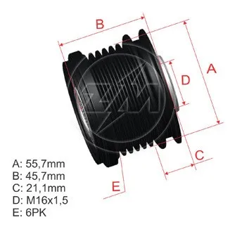 Polea Alternador Compatible Con Valeo A4 A6