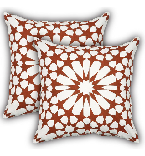 Set De 2 Fundas De Almohada De Algodón Estampado Elegantes