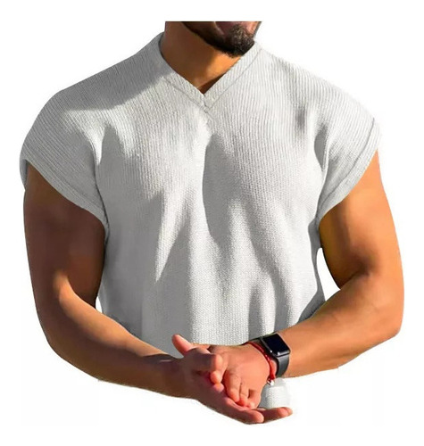 Playera Sin Mangas Tipo Gofre Sin Mangas Con Estampado De Ch