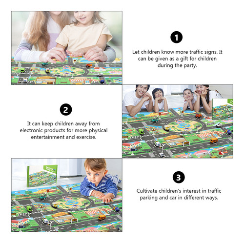 1 Juego De Juguetes Para Niños Con Mapa De Escenas De Tráfic