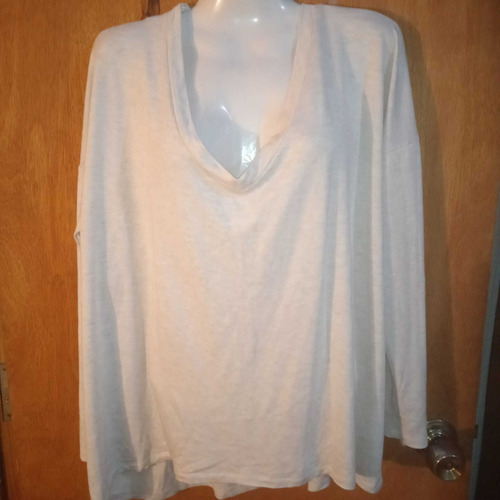 Remera,blusa,buzo Dama Xl Modal Crudo Cruzada Atrás Impecabl