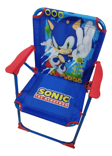 Silla Playa Infantil Sonic Sega Original Plegable